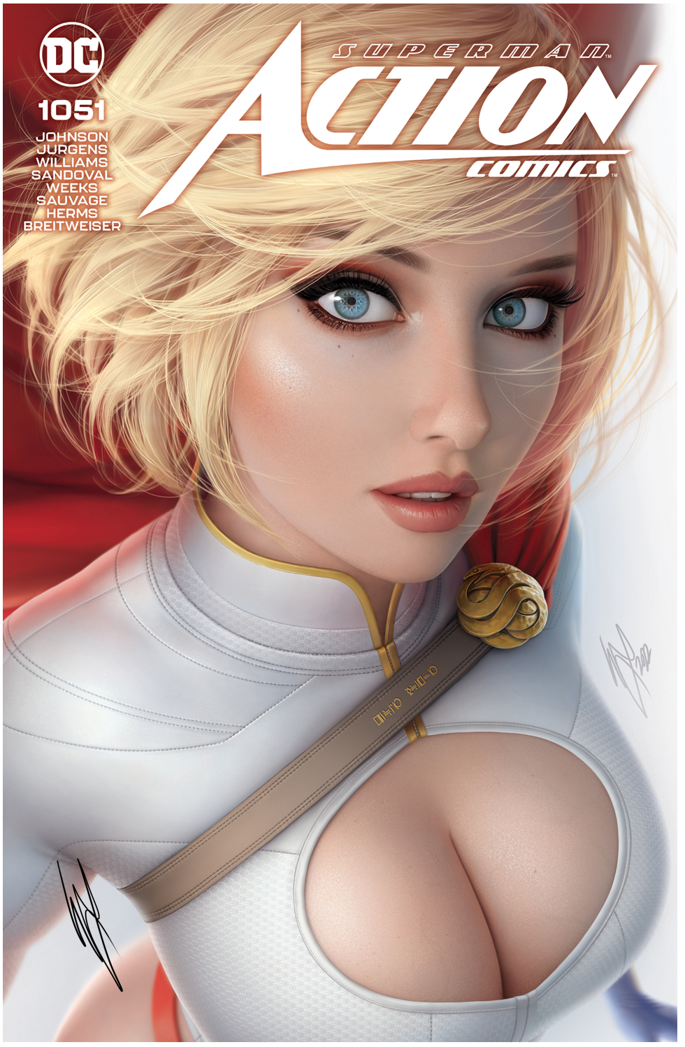 ACTION COMICS #1051 COVER A WARREN LOUW CARD STOCK VAR SIGNED WITH COA