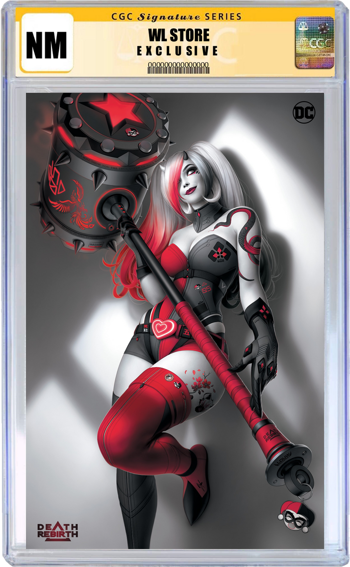 HARLEY QUINN BLACK WHITE REDDER #5 (OF 6) WARREN LOUW STORE FOIL EXCLUSIVE OPTIONS