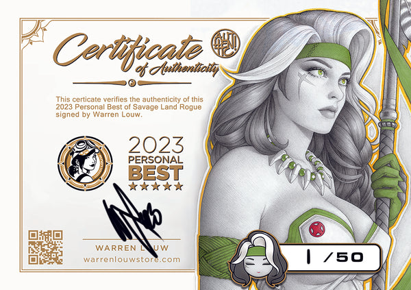 SAVAGE LAND ROGUE "2023 PERSONAL BEST" PRINT SIGNED WITH COA LTD TO 50