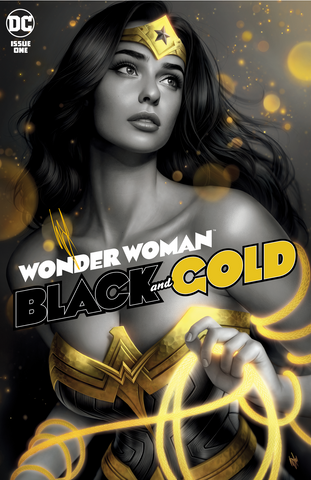 WONDER WOMAN BLACK AND GOLD #1 COVER A WARREN LOUW VAR SIGNED WITH COA
