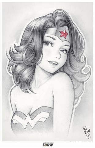 WONDER "WONDY" WOMAN PRINT SIGNED WITH COA