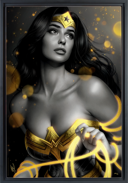 WONDER WOMAN BLACK AND GOLD #1 SIDESHOW COLLECTIBLES PRINT