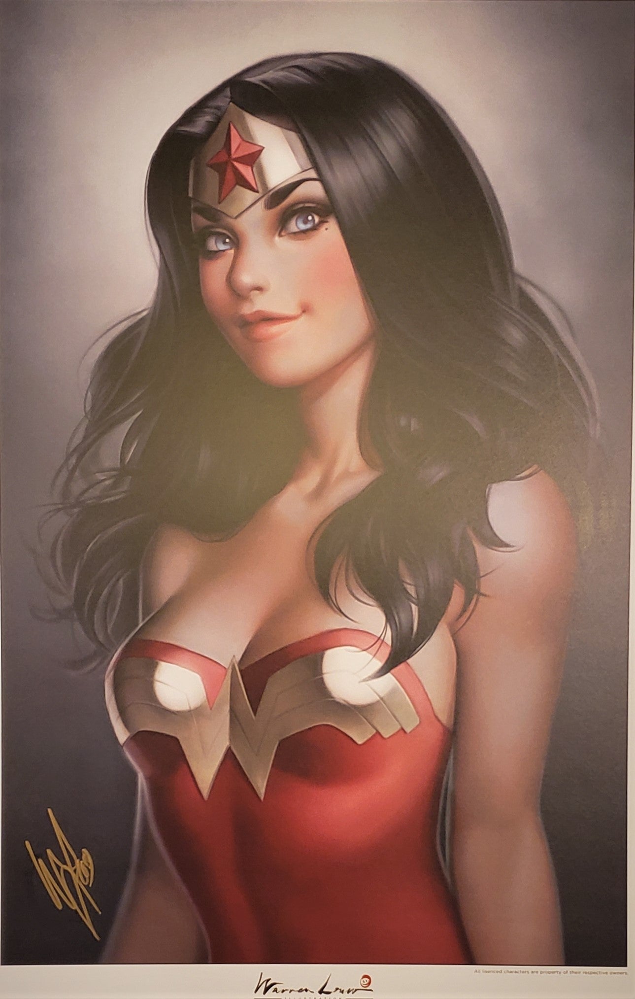 YOUNG WONDER WOMAN SIGNED PRINT WITH COA