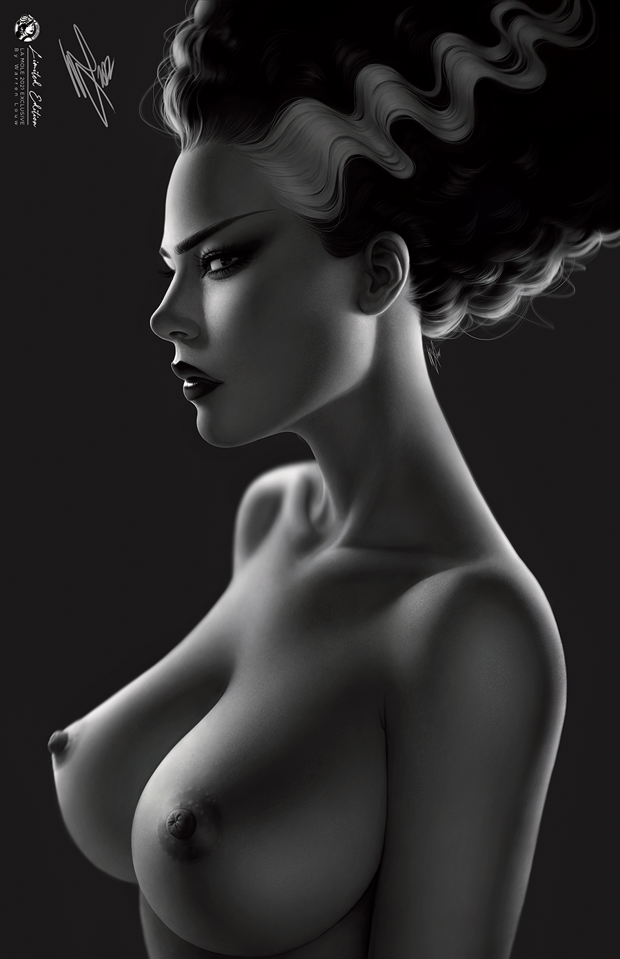 BRIDE OF FRANKENSTEIN SIGNED PRINT WITH COA