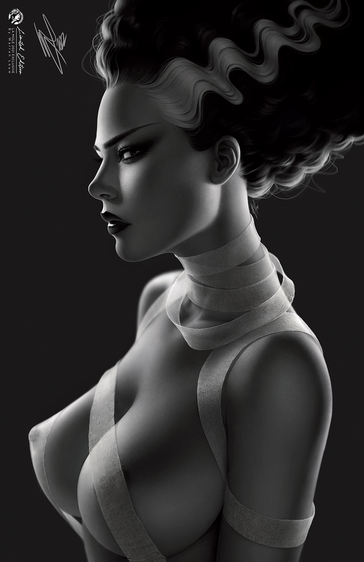 BRIDE OF FRANKENSTEIN SIGNED PRINT WITH COA