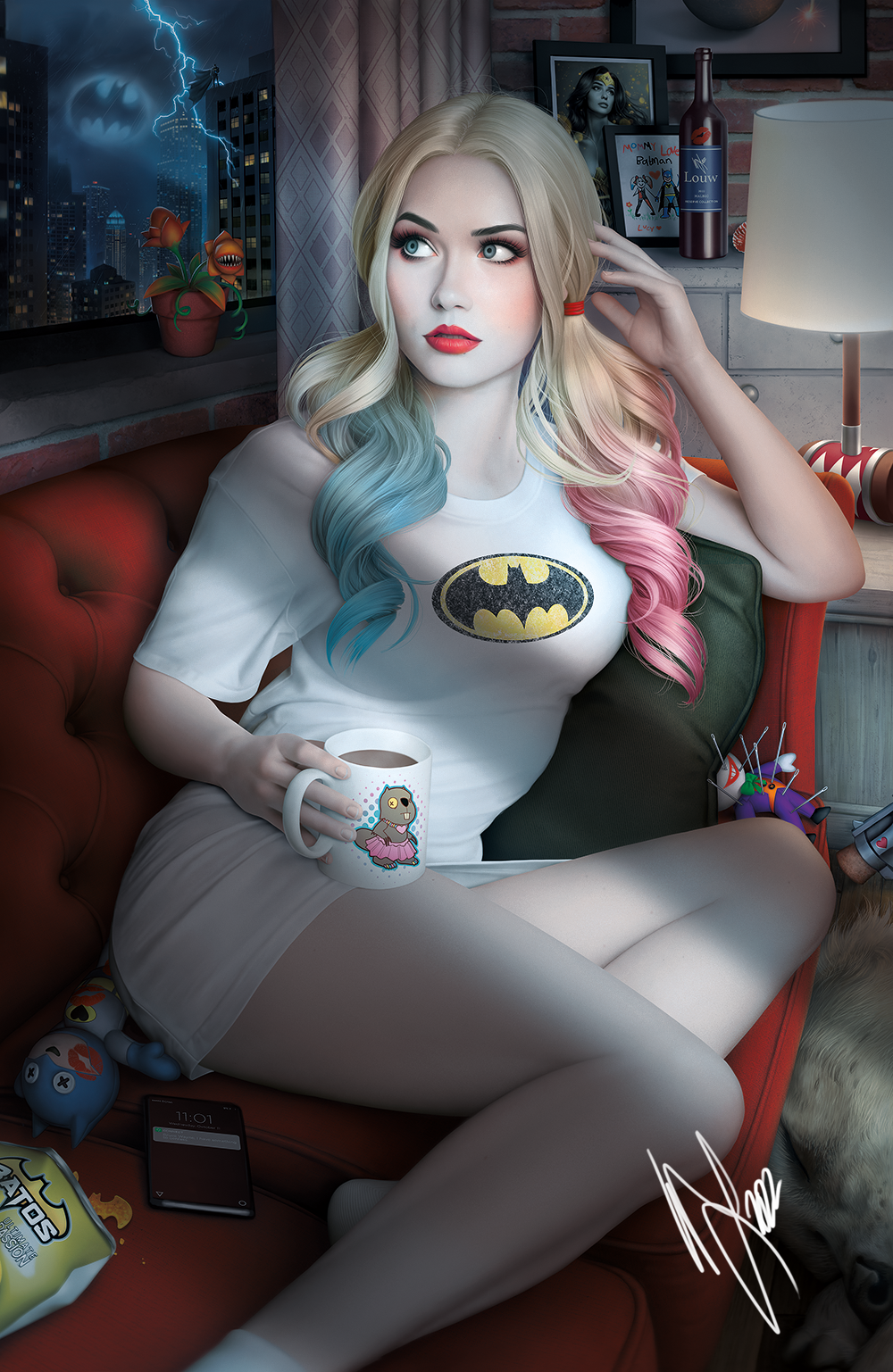 HARLEY QUINN #24 WARREN LOUW STORE FOIL EXCLUSIVE OPTIONS