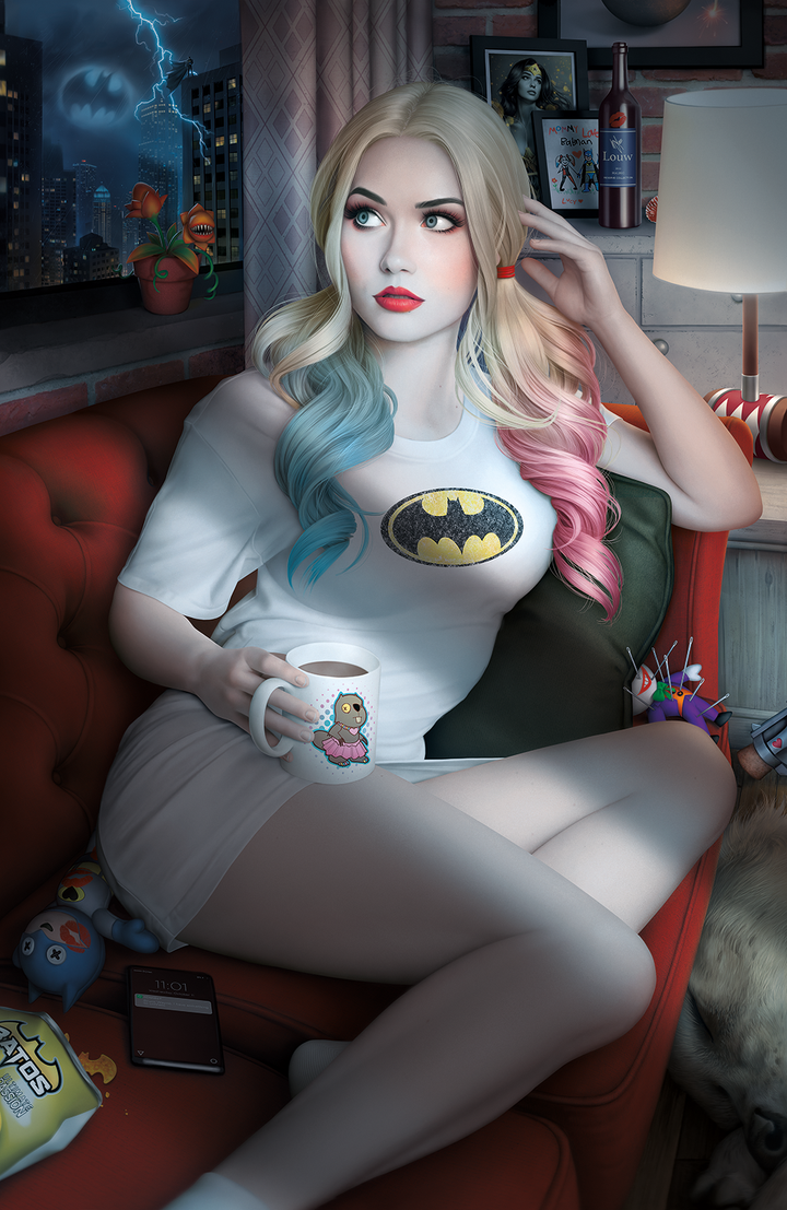 HARLEY QUINN #24 WARREN LOUW STORE FOIL EXCLUSIVE OPTIONS