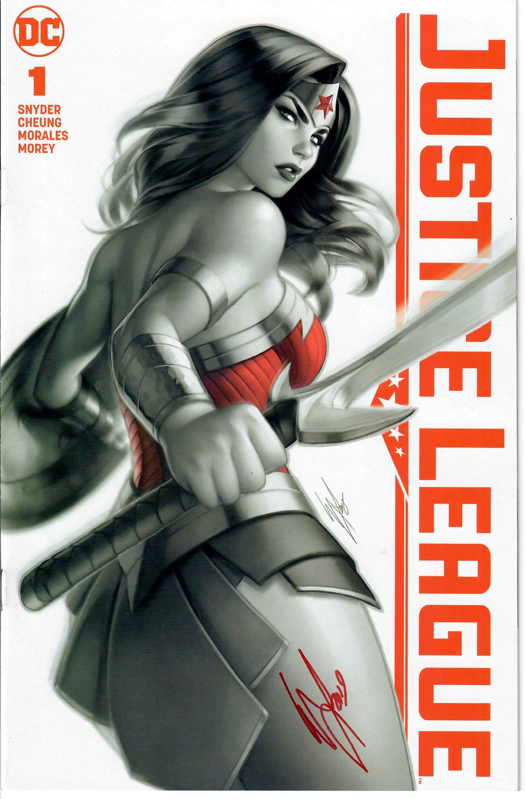 JUSTICE LEAGUE #1 COVER B SIGNED WITH COA