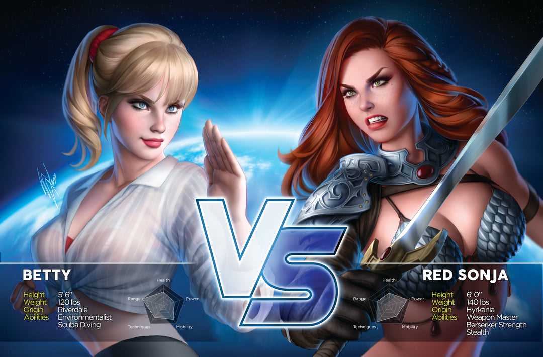 RED SONJA VAMPIRELLA BETTY VERONICA #1 WARREN LOUW EXCLUSIVE SET