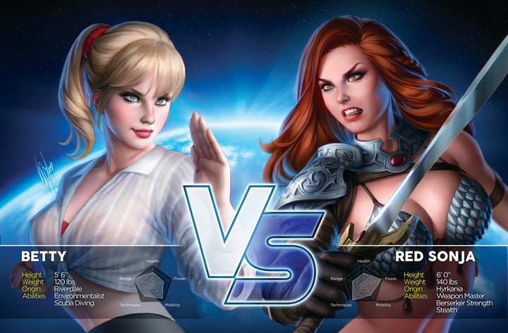 RED SONJA VAMPIRELLA BETTY VERONICA #1 WARREN LOUW EXCLUSIVE SET