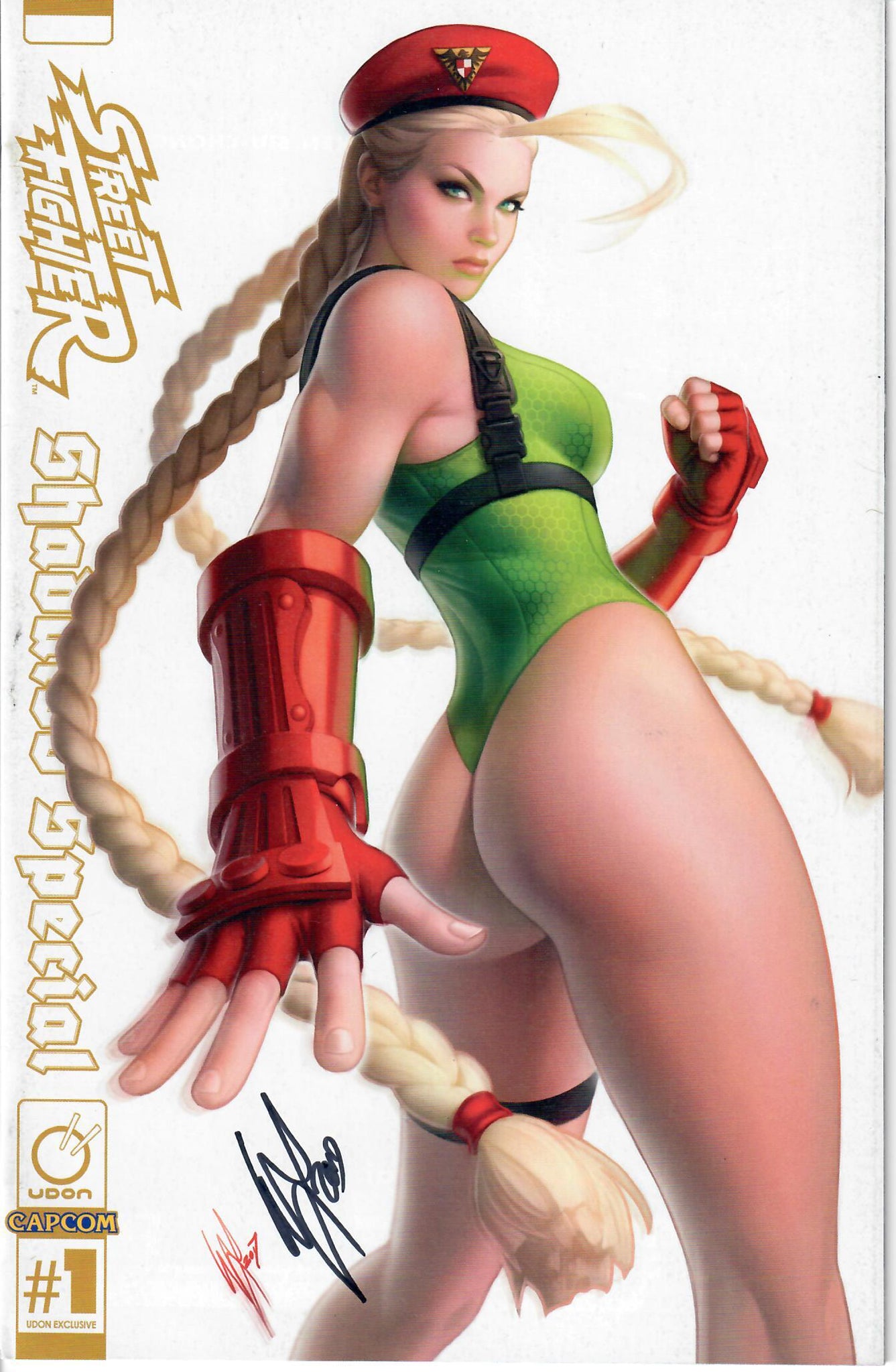 STREET FIGHTER SHADALOO SPECIAL GREEN SIGNED WITH COA