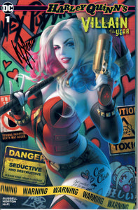 HARLEY QUINN VILLAIN OF THE YEAR COVER A SIGNED WITH COA
